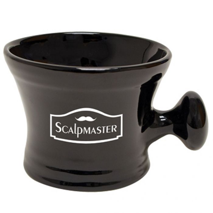Scalpmaster Ceramic Professional Shaving Mug - Black #SC-MUGC