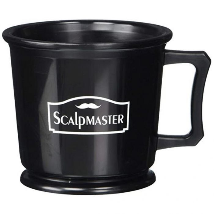 Scalpmaster Rubberized Professional Shaving Mug - Black #SC-MUGR