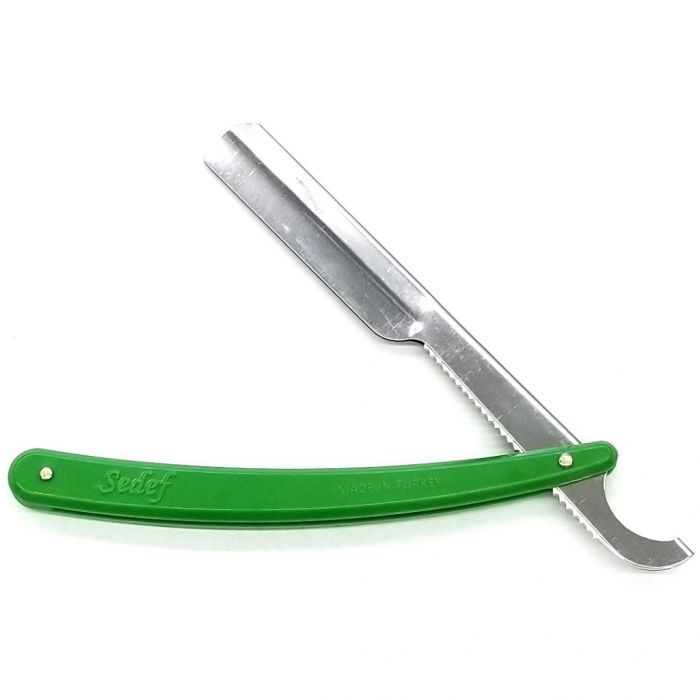 Sedef Plastic Handle Turkish Straight Razor - Green