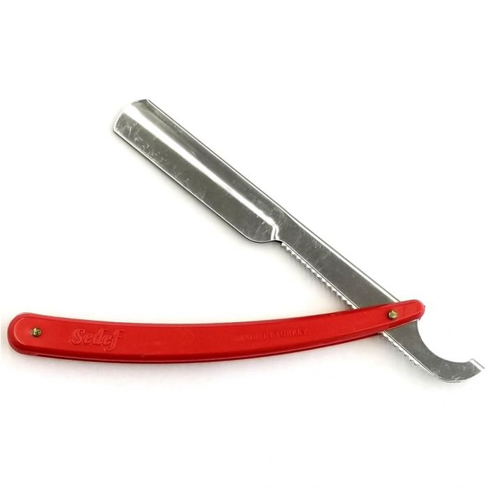 Sedef Plastic Handle Turkish Straight Razor - Red