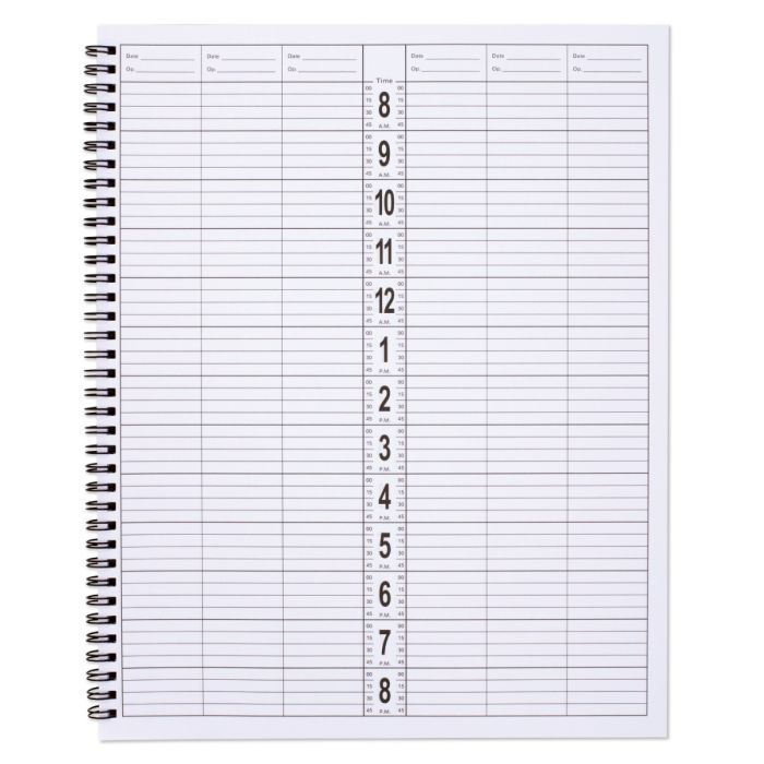 Scalpmaster 6 Column Appointment Book - 100 Pages #DL-C200