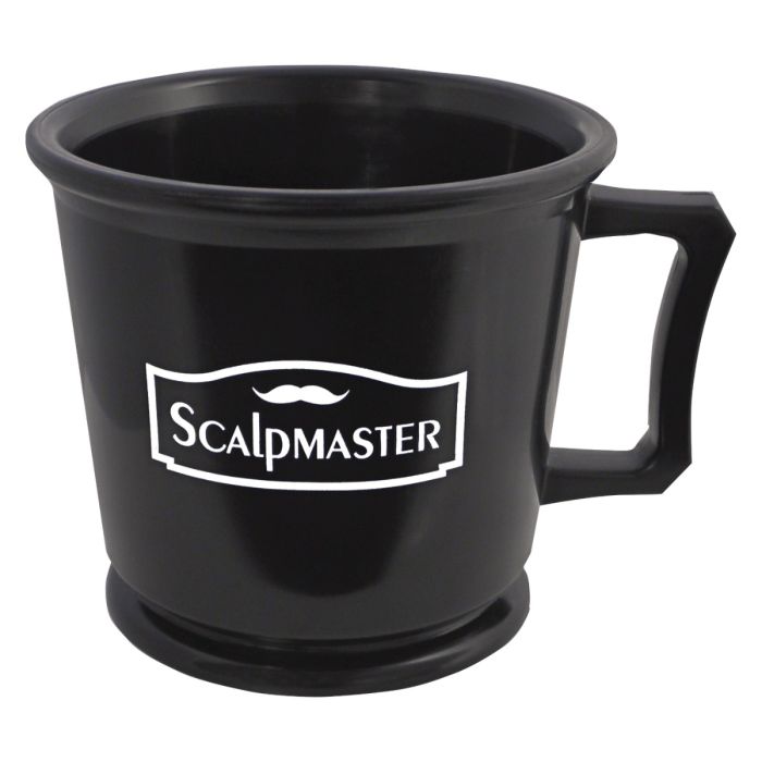 Scalpmaster Rubberized Professional Shaving Mug - Black #SC-MUGR
