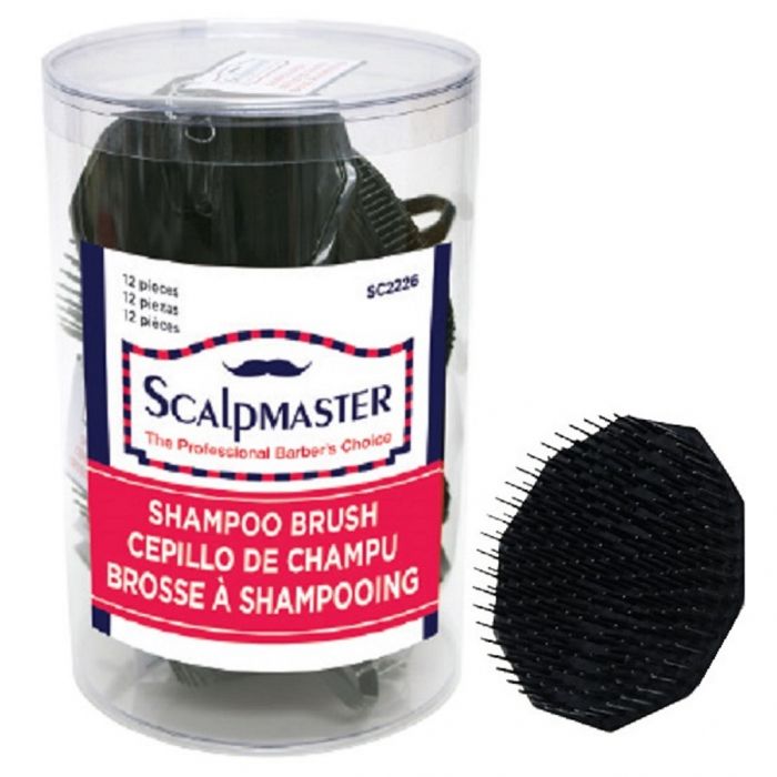 Scalpmaster Shampoo Brush Black #SC2226 - 12 Pack