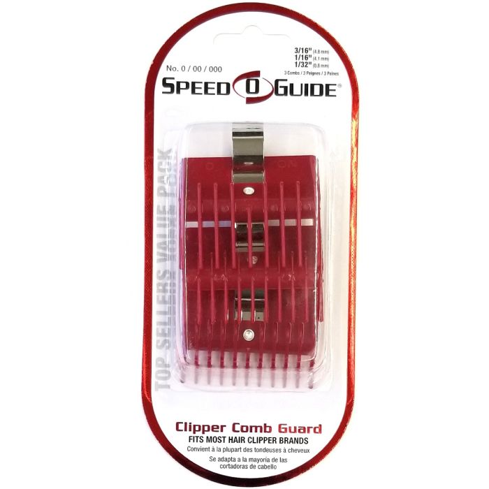 Spilo Speed-O-Guide Clipper Comb Attachment [#0, #00, #000] - 3 Pack #18707+