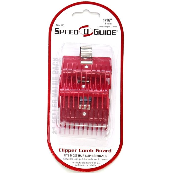 Spilo Speed-O-Guide Clipper Comb Attachment [#00] 1/16" - 3 Packs #SPG3336