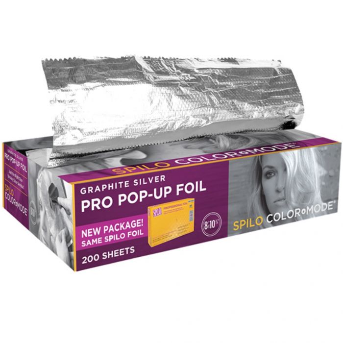 Spilo Color Mode Graphite Silver Pro Pop-Up Foil (8" x 10.75") - 200 Sheets #18406