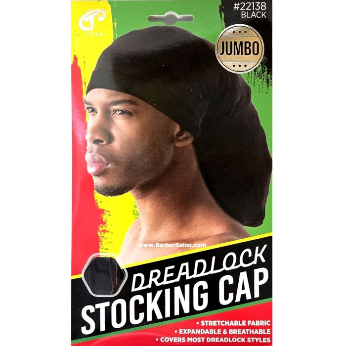 Titan Dreadlock Stocking Cap Jumbo - Black #22138