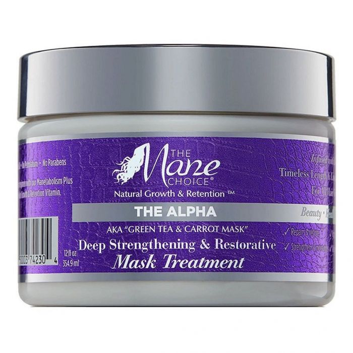 The Mane Choice The Alpha Green Tea & Carrot Mask Deep Strengthening & Restorative Mask Treatment 12 oz