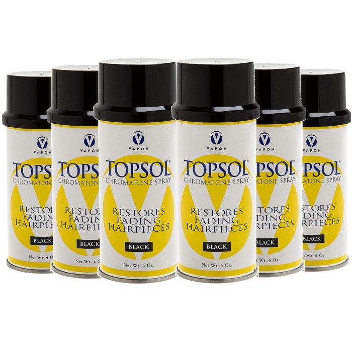 Vapon Topsol Chromatone Spray - Black 4 oz [6 Pack]