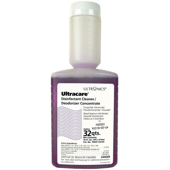 Ultronics Ultracare Disinfectant Cleanser / Deodorizer Concentrate 16 oz #70055