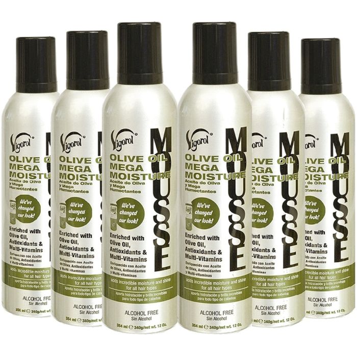 Vigorol Olive Oil Mega Moisture Mousse 12 oz [6 Pack]
