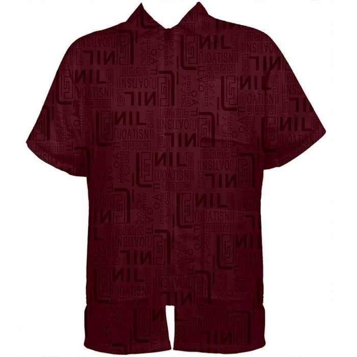 Vincent Heat Stamp Barber Jacket - Burgundy [S-4XL] #VT2243