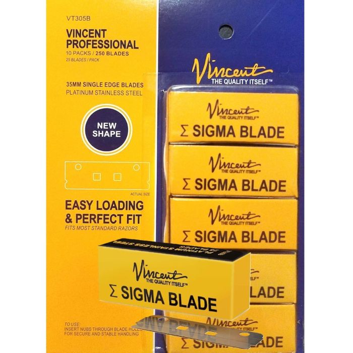 Vincent 45mm Double Edge Blades - 50 Blades #VT300B