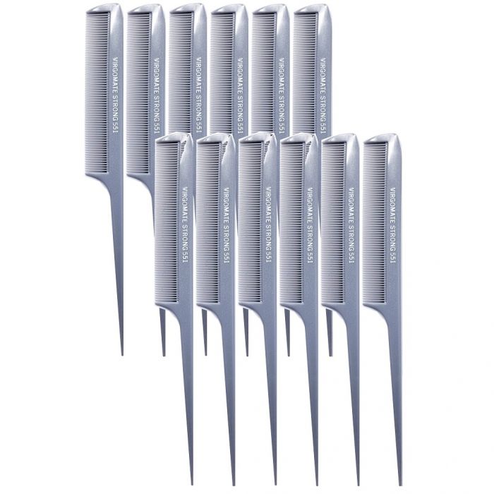 Krest Virgomate Rat Tail Comb - Gray #551 - 12 Pack