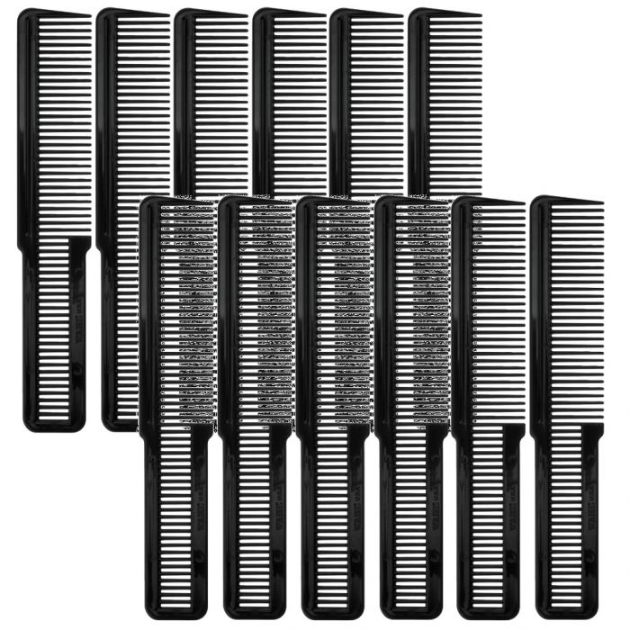 Wahl Large Clipper Styling Comb Black - 8" #3191-001 - 12 Pack