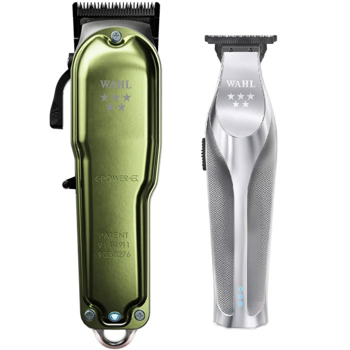 Wahl 5 Star Legend+ Cordless Clipper Green & Hi-Viz Cordless Trimmer [DUO]