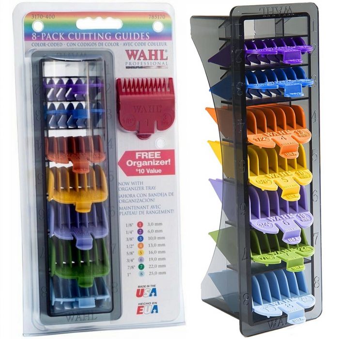 Wahl 8 Pack Cutting Guides with Organizer - Assorted #3170-400