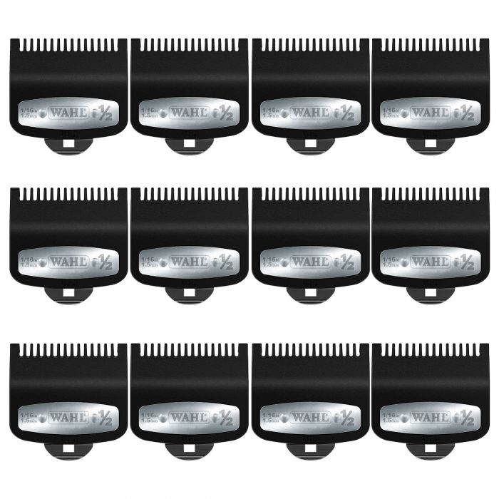 Wahl Premium Cutting Guide Comb with Metal Clip [#1/2] - 1/16" #3354-1000 [12 Pack]