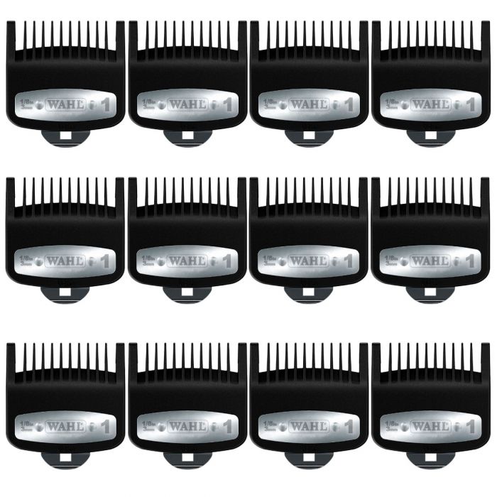 Wahl Premium Cutting Guide Comb with Metal Clip [#1] - 1/8" #3354-1300 [12 Pack]