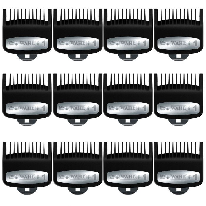 Wahl Premium Cutting Guide Comb with Metal Clip [#1] - 1/8" #3354-1300 [12 Pack]