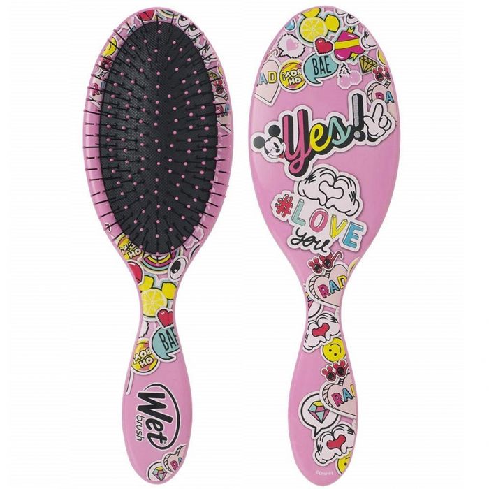 Wet Brush Original Detangler Disney Classic Brush - Peace Love Pink #BWRDISCMMPK