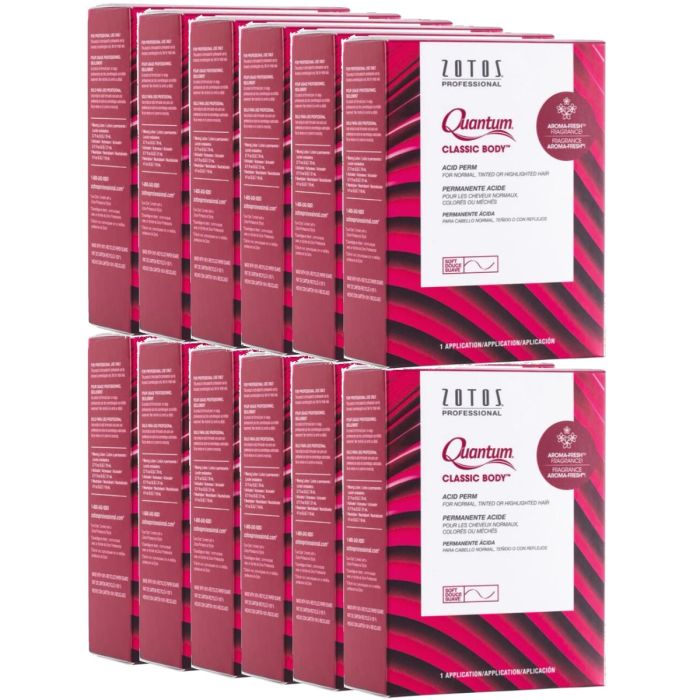 Zotos Quantum Classic Body Acid Perm for Normal, Tinted or Highlighted Hair (Soft) - 1 Application [12 Pack]