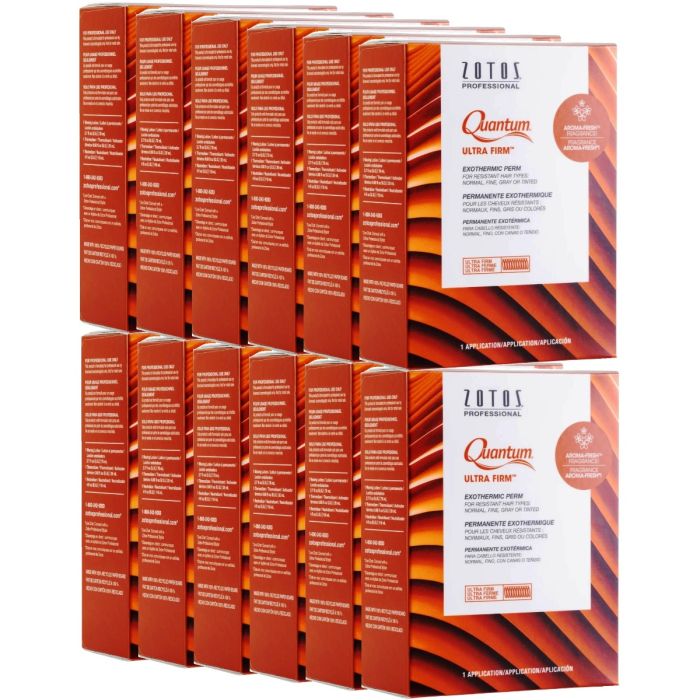 Zotos Quantum Ultra Firm Exothermic Perm for Normal, Resistant or Tinted Hair (Ultra Firm) - 1 Application [12 Pack]