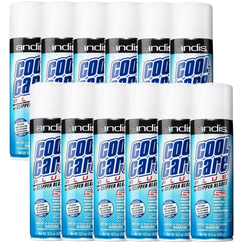 Andis Cool Care Plus Spray For Clipper Blades 15.5 oz 12750 12 Pack
