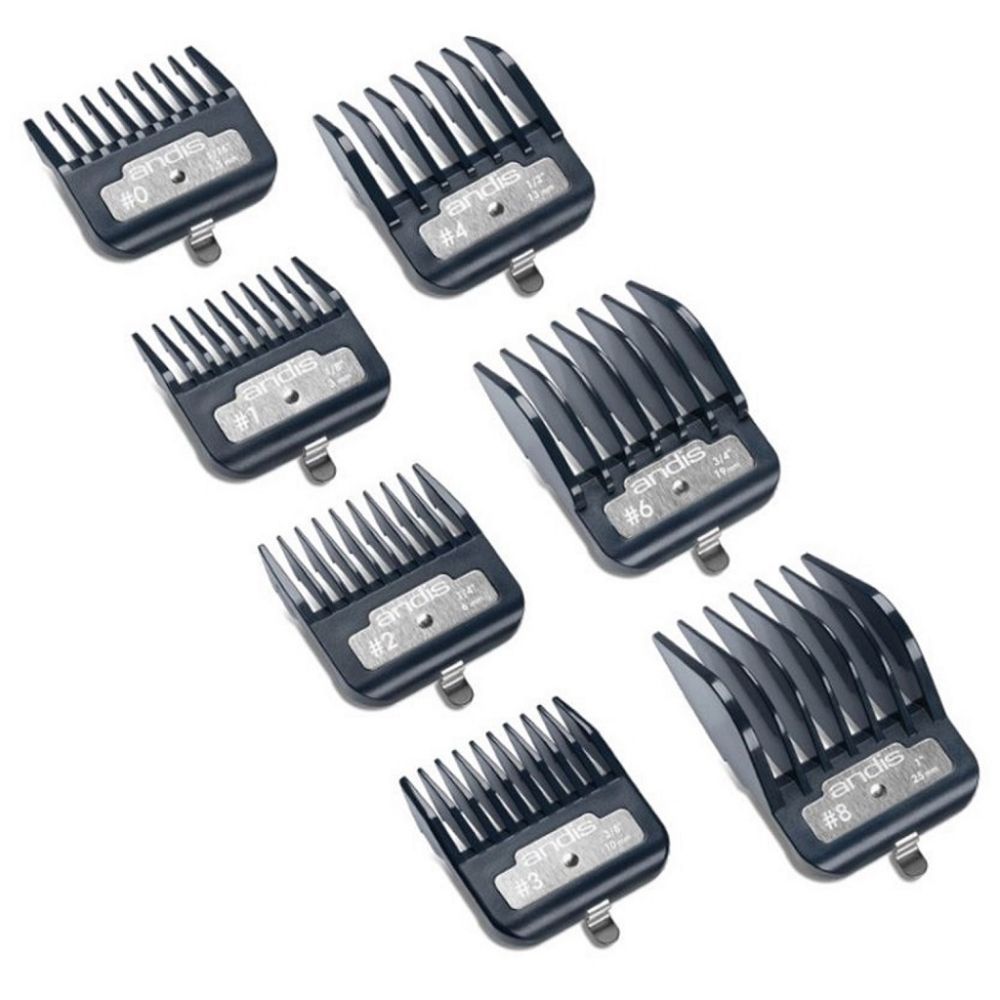 Andis Master Premium Metal Clip 7 Pcs Comb Set 33645