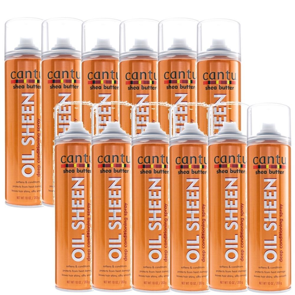 Cantu Shea Butter Oil Sheen Deep Conditioning Spray 10 oz 12 Pack