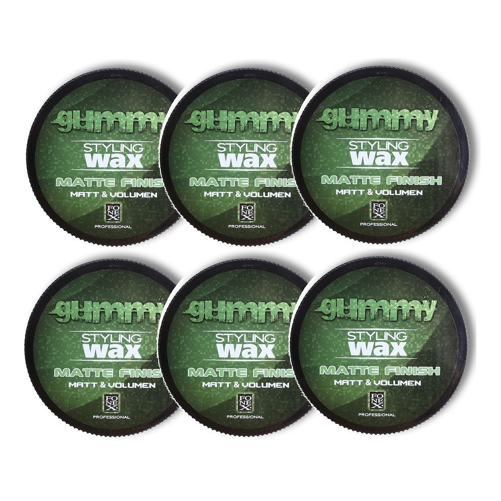 Fonex Gummy Styling Wax Matte Finish 5 oz 6 Pack