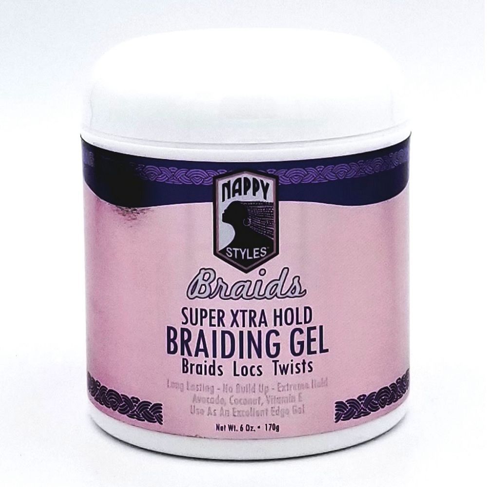 Nappy Styles Braids Super Xtra Hold Braiding Gel 6 oz