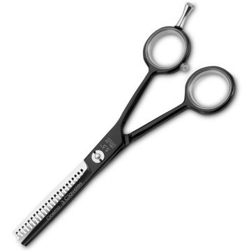 3 Claveles Cinema Es 28 Hairdressing Thinning Scissors + Claw Tweezer 5.5" - Black #19133