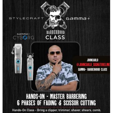 [TICKET] Education GAMMA+ Barberhood Class By Jonh Carlo in Saddle Brook, NJ (October 15 @ 11am - 2pm)