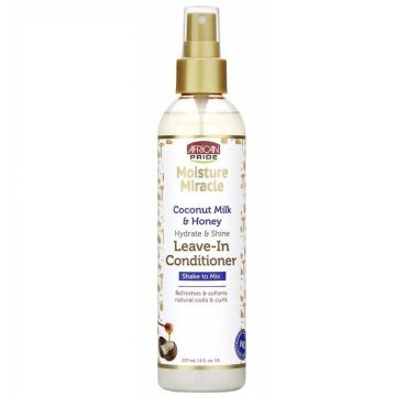 African Pride Moisture Miracle Coconut Milk & Honey Hydrate & Shine Leave-In Conditioner 8 oz