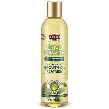 African Pride Olive Miracle Anti-Breakage Formula Olive & Tea Tree Growth Oil Treatment 8 oz