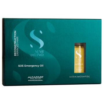 Alfaparf Semi Di Lino Reconstruction SOS Emergency Oil Amples 0.44 oz - 6 Vials