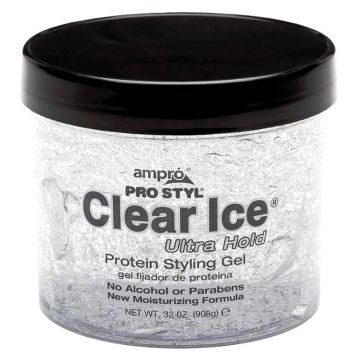 Ampro Pro Styl Clear Ice Protein Styling Gel - Ultra Hold 32 oz