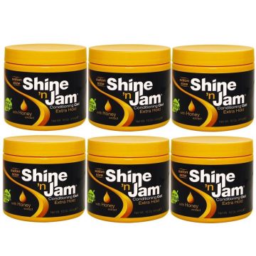 Ampro Shine 'n Jam Conditioning Gel - Extra Hold 16 oz - 6 Pack