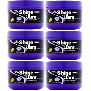 Ampro Shine 'n Jam Conditioning Gel - Regular Hold 8 oz - 6 Pack