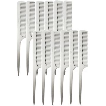 Annie Aluminum Rat Tail Comb - 7.5" #320 [12 Pack]