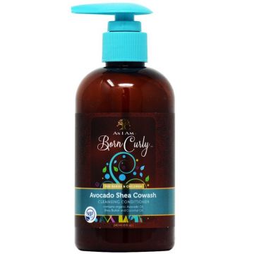 As I Am Born Curly Avocado Shea Cowash for Babies & Children 8 oz