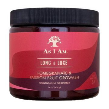 As I Am Long and Luxe Pomegranate & Passion Fruit GroWash 16 oz