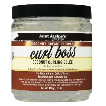 Aunt Jackie's Curls & Coils Coconut Creme Recipes Curl Boss Coconut Curling Gelee 15 oz