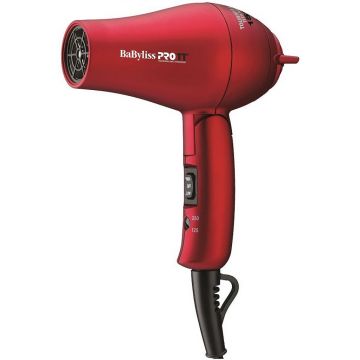 BaByliss Pro Tourmaline Titanium Natural Travel Dryer - Red #BTT053TUC (Dual Voltage)