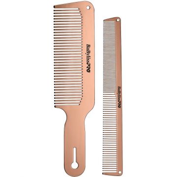 BaByliss Pro BARBERology ROSEFX Metal Comb Set #BCOMBSET2RG