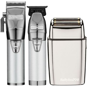 BaByliss Pro [NEW UPGRADED] SILVERFX+ Clipper, Trimmer & Shaver [TRIO]