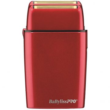 BaByliss Pro FOILFX02 Cordless Metal Double Foil Shaver - Red #FXFS2R (Dual Voltage) 