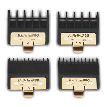 BaByliss 4 Barbers Premium Trimmer Guards - 4 Pcs Comb Set Fits All FX797, FX787, FX726 #FXPTG