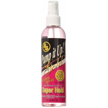 BB Pump It Up! Gold Styling Spritz - Super Hold 8 oz